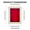 Natural Whitewash Wood Shadow Box Frame with Acrylic Front - Red Suede Backing, 30 Sizes